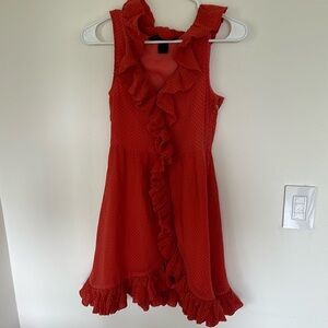 Y2K Marc by Marc Jacobs Silk Mini Dress | Ruffle Front | Size 0